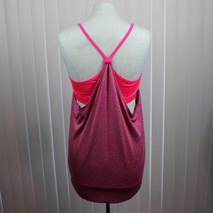 C9 by Champion Pink Racerback Tank w/ Built-In Shelf Bra Size L